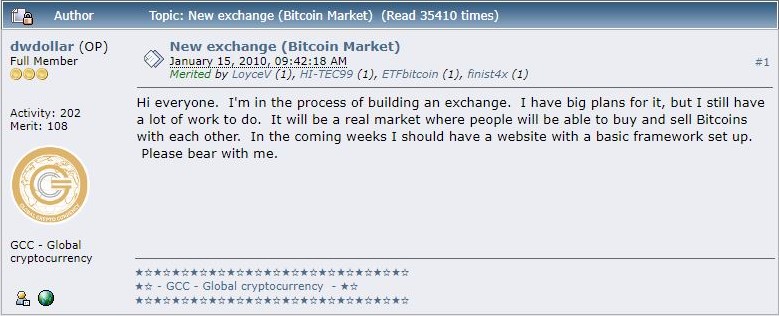 Mercado de Bitcoin: la historia del primer intercambio de criptomonedas del mundo