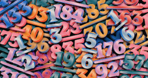 نمبروں کے حساب سے رنگ کاری کسروں میں ریاضی کے نمونوں کو ظاہر کرتی ہے۔