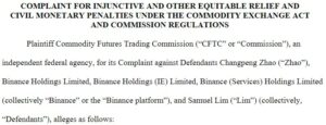 CZ risponde alle accuse della CFTC contro Binance, negando la manipolazione del mercato