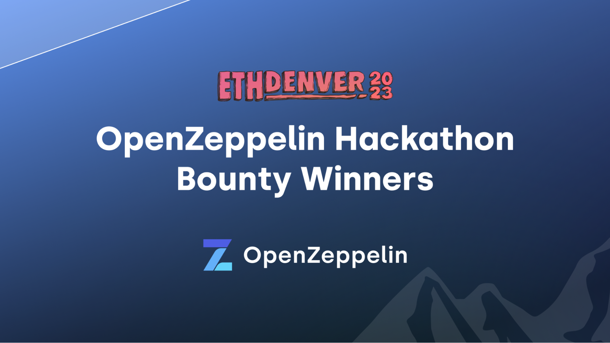 ETHDenver 2023 OpenZeppelin Hackathon Bounty Winners slider PlatoBlockchain Data Intelligence. Vertical Search. Ai.