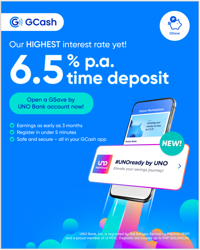 GCash Partners with UNO Digital Bank to Offer High-Interest Rates on GSave Hub and Boost Financial Inclusion savings account PlatoBlockchain Data Intelligence. Vertical Search. Ai.
