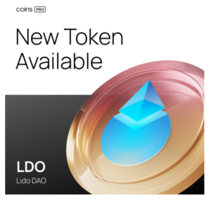 Lido (LDO) and Rocket Pool (RPL) Tokens Now Listed on Coins Pro Platform