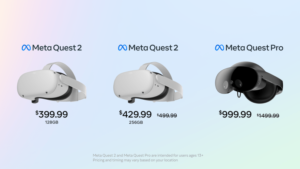Meta Quest 2 ja Quest Pro VR-peakomplektid hinnaalandavad