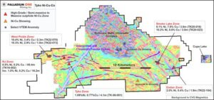 Palladium One Menemukan Zona Nikel - Tembaga Bermutu Tinggi Baru 3.5 km dari Zona Danau Asap, Tyko Nickel - Proyek Tembaga, Kanada