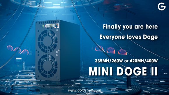 The Goldshell MINI DOGE II 420 MH/s Scrypt ASIC Miner is Now Available wifi PlatoBlockchain Data Intelligence. Vertical Search. Ai.