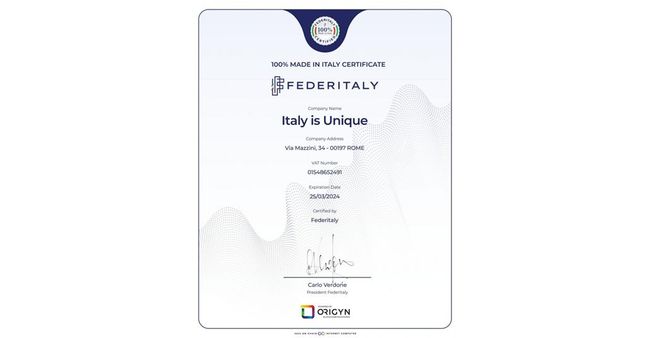 传统与创新相遇——正宗意大利产品的数字证书
