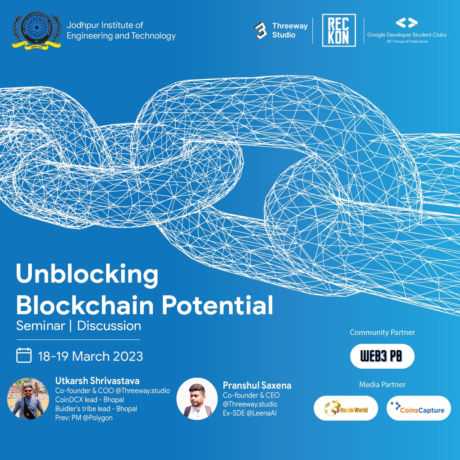 Unblocking Blockchain Potential By Threeway.Studio seminar PlatoBlockchain Data Intelligence. Vertical Search. Ai.