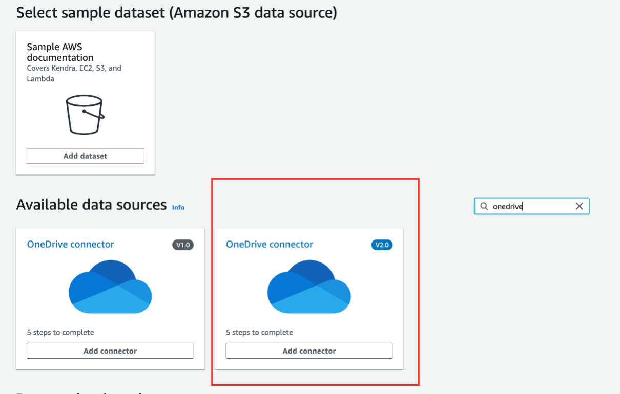 Announcing the updated Microsoft OneDrive connector (V2) for Amazon Kendra Amazon Kendra PlatoBlockchain Data Intelligence. Vertical Search. Ai.