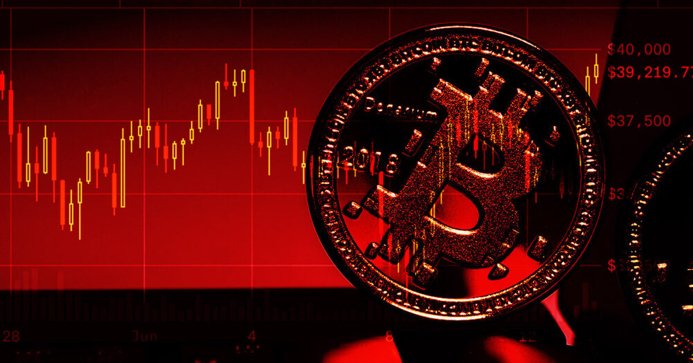 Bitcoin zakt naar $27.3k; liquidaties bereiken bijna $ 200 miljoen