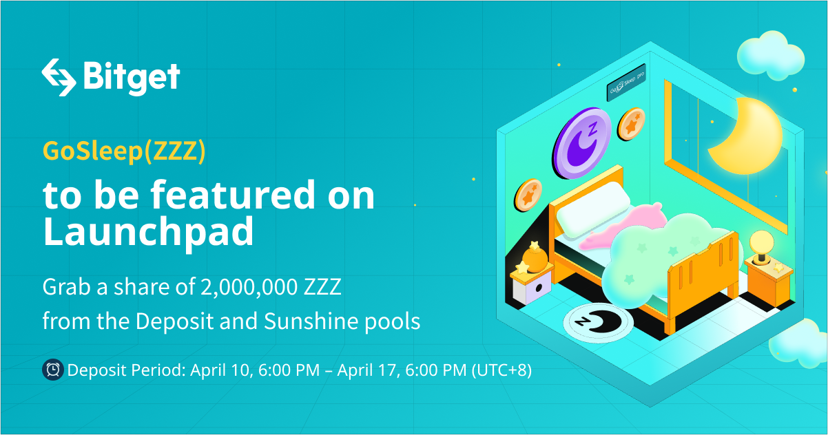 Bitget har GoSleep (ZZZ) på Launchpad og introduserer Sunshine Pool