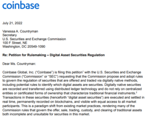 Coinbase 寻求法院的帮助，要求 SEC 对规则制定请愿书做出回应
