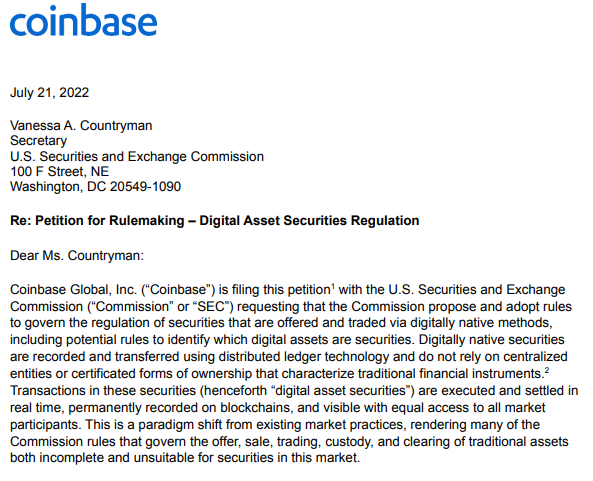 Coinbase Mencari Bantuan dari Pengadilan untuk Mewajibkan SEC Menanggapi Petisi Pembuatan Peraturan