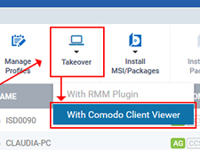 Comodo One.  Takeover remote endpoints using ITSM