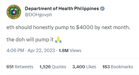 DOH Twitter Account Still Claims It “Will Pump ETH” cryptocurrency scam PlatoBlockchain Data Intelligence. Vertical Search. Ai.