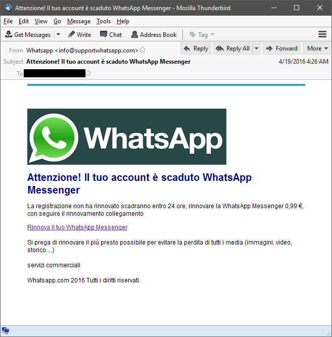 WhatsApp email