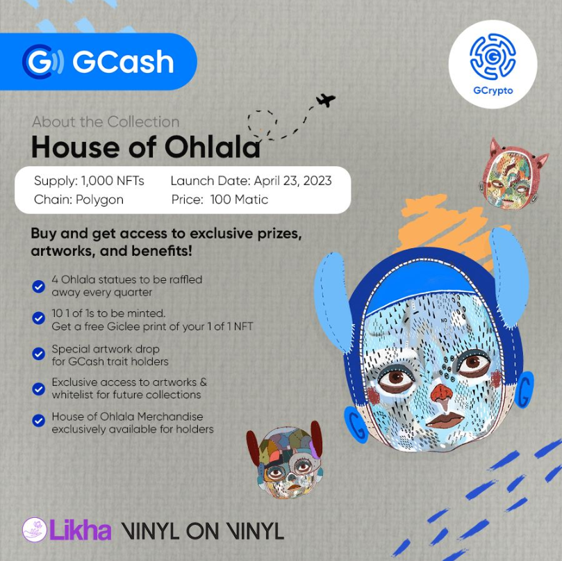GCash Launches New NFT Collection ‘House of Ohlala’ with Likha, Vinyl on Vinyl Polygon Blockchain PlatoBlockchain Data Intelligence. Vertical Search. Ai.