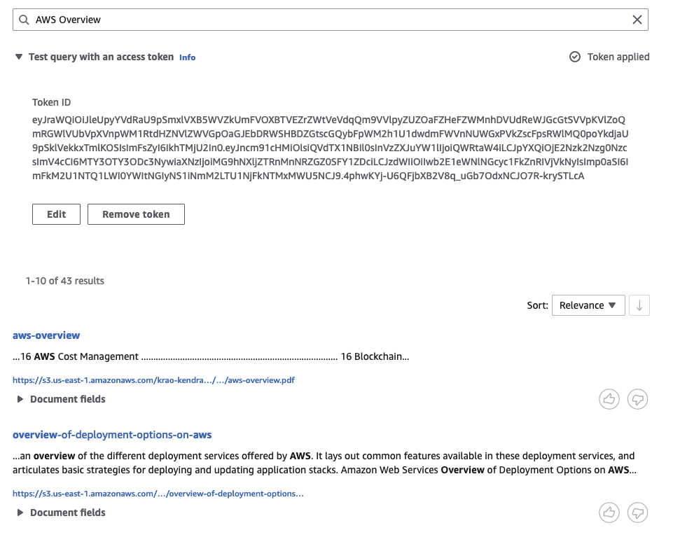 Secure your Amazon Kendra indexes with the ACL using a JWT shared secret key PlatoBlockchain Data Intelligence. Vertical Search. Ai.