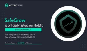 SFG (SafeGrow) je zdaj na voljo za trgovanje na borzi Hotbit