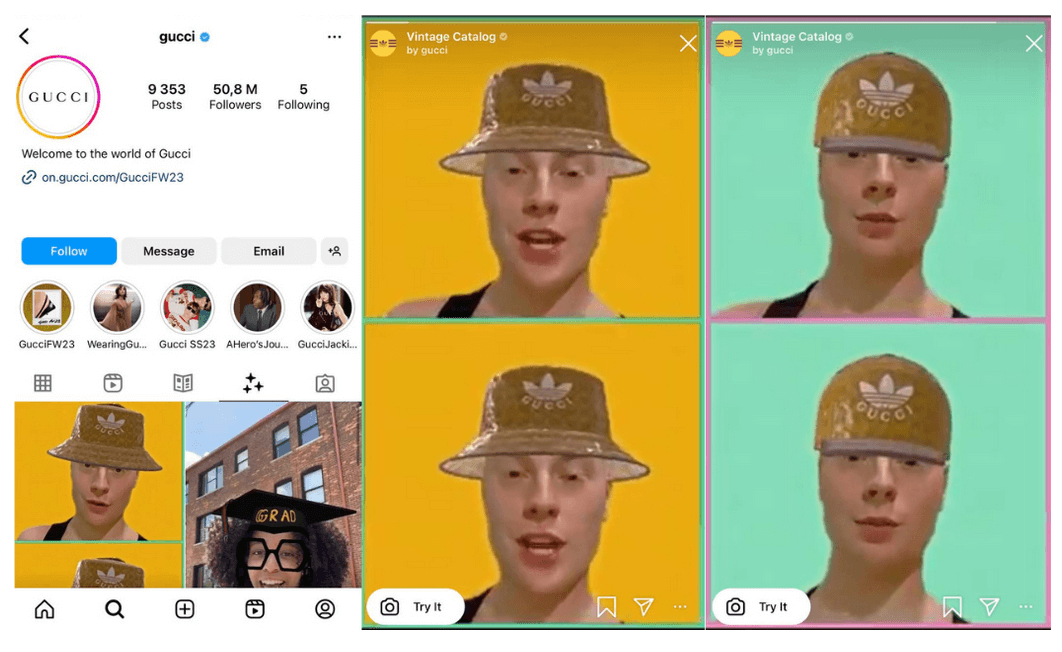 Gucci AR instagrami filter