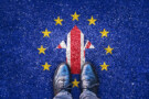 EU och Storbritannien flaggor