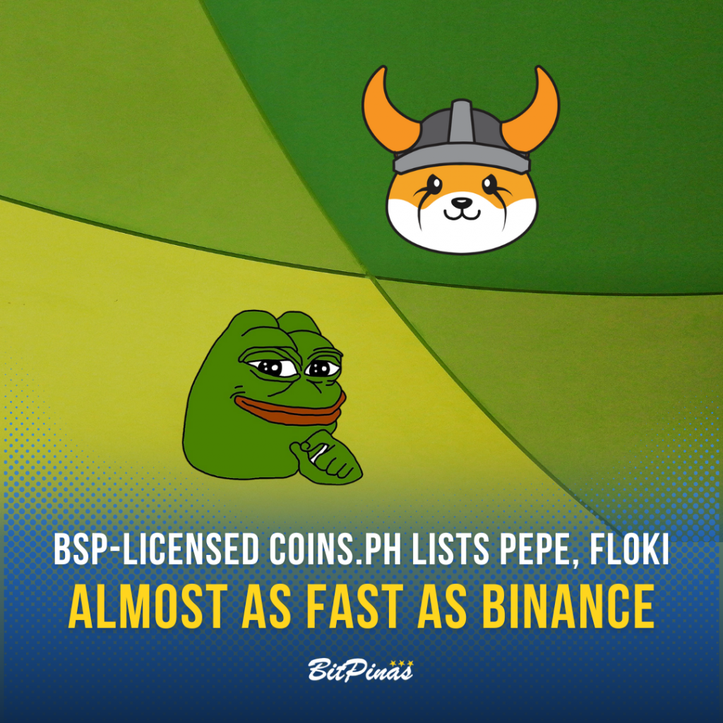 ALMOST AS FAST AS BINANCE: Coins.ph Lists Pepe, Floki information and communications PlatoBlockchain Data Intelligence. Vertical Search. Ai.
