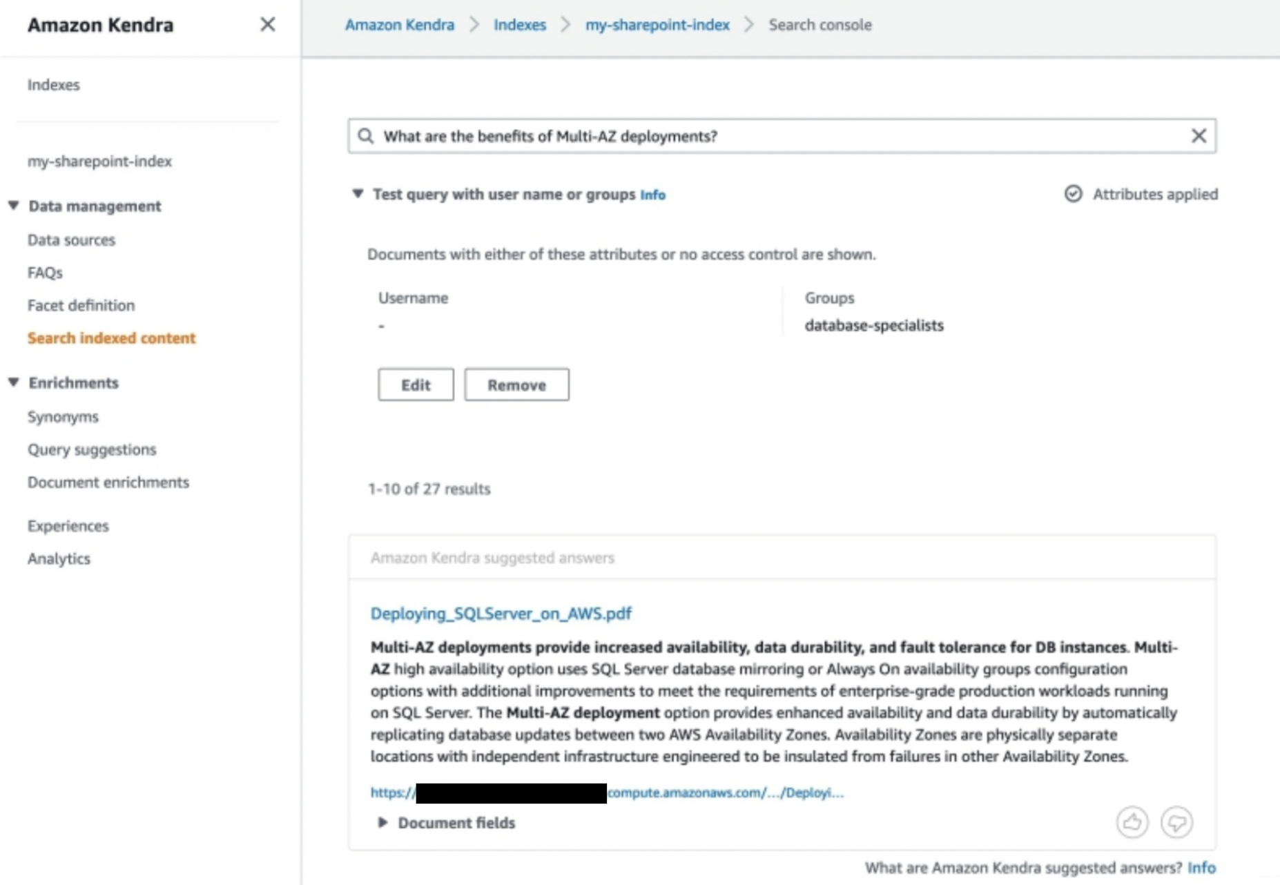Công bố trình kết nối Microsoft SharePoint (V2.0) được cập nhật cho Amazon Kendra | Dịch vụ web của Amazon PlatoThông minh dữ liệu Blockchain. Tìm kiếm dọc. Ái.