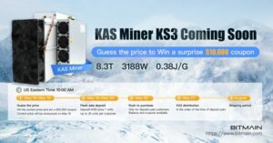 El próximo Antminer KS3 ASIC de Bitmain para Kaspa (KAS) es increíblemente rápido