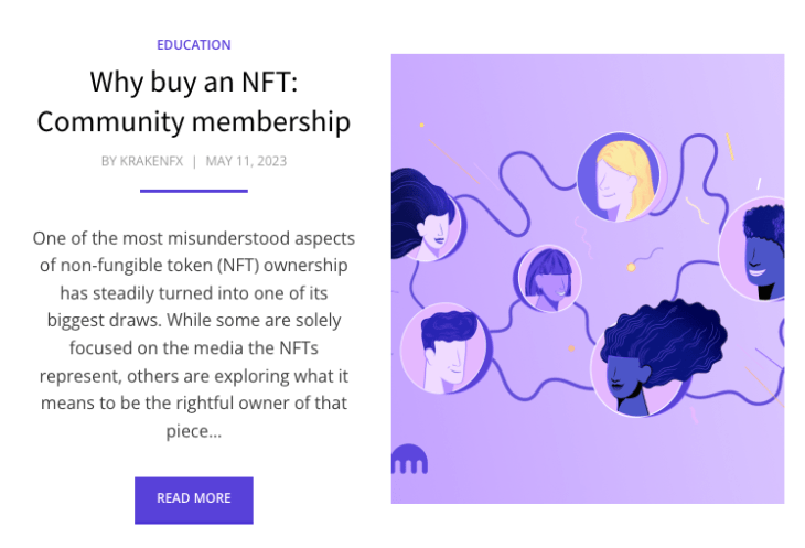 Busting crypto myths: NFTs are only for the wealthy - Kraken Blog NFT community PlatoBlockchain Data Intelligence. Vertical Search. Ai.