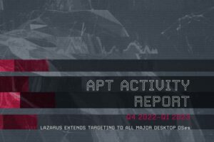 Poročilo o dejavnosti ESET APT Q4 2022–Q1 2023