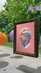 King Charles-portrett tilgjengelig gjennom augmented-reality-teknologi