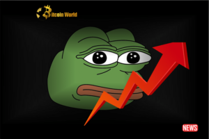 Pepe(PEPE), 거의 1억 달러의 시가 총액 급증으로 파도를 일으키다