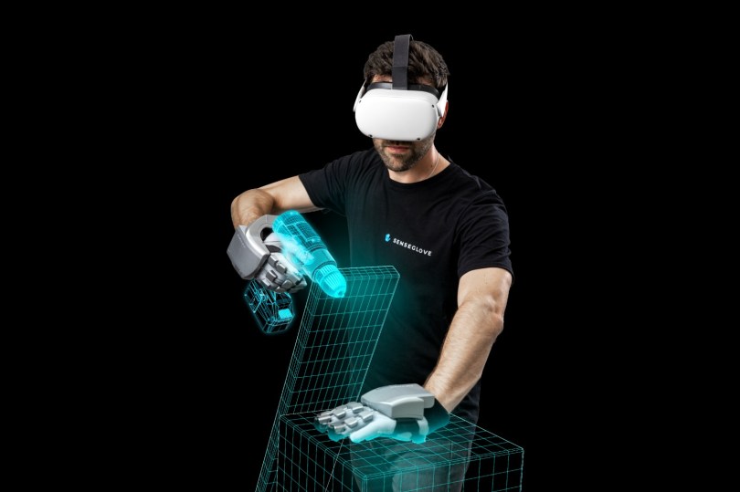 SenseGloven uudet VR-käsineet -ominaisuus "Palm Feedback" - VRScout