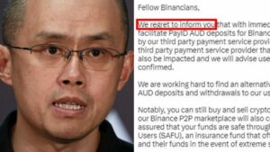 Westpac Bank forbyr Binance-utveksling fra Australia
