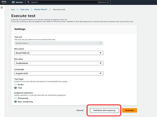 Expedite the Amazon Lex chatbot development lifecycle with Test Workbench | Amazon Web Services PlatoBlockchain Data Intelligence. Vertical Search. Ai.