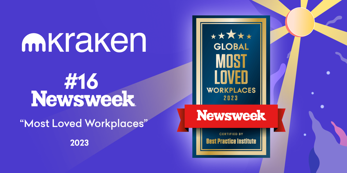 Kraken wordt erkend als een Newsweek Top 100 Global Most Loved Workplace