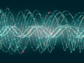 Illustration of particles and waves