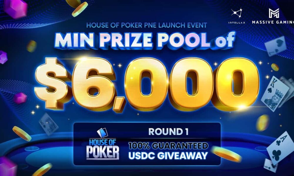A Massive Gaming ünnepli a House of Poker globális indulását 100%-os USDC jutalommal a Bonus Giveaway eseményen