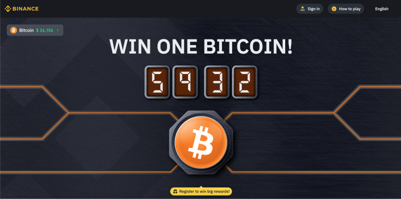 Il Binance Bitcoin Button Game è tornato: vinci 1 BTC! | BitcoinChaser