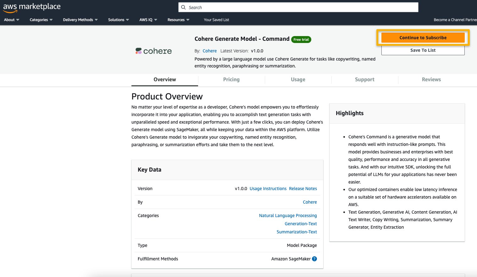 Verwenden Sie proprietäre Grundmodelle von Amazon SageMaker JumpStart in Amazon SageMaker Studio | Amazon Web Services PlatoBlockchain Data Intelligence. Vertikale Suche. Ai.