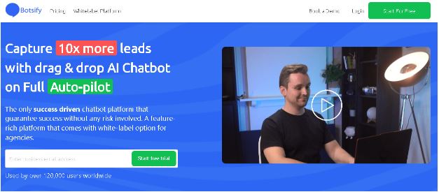 Chatbot AI di Botsify