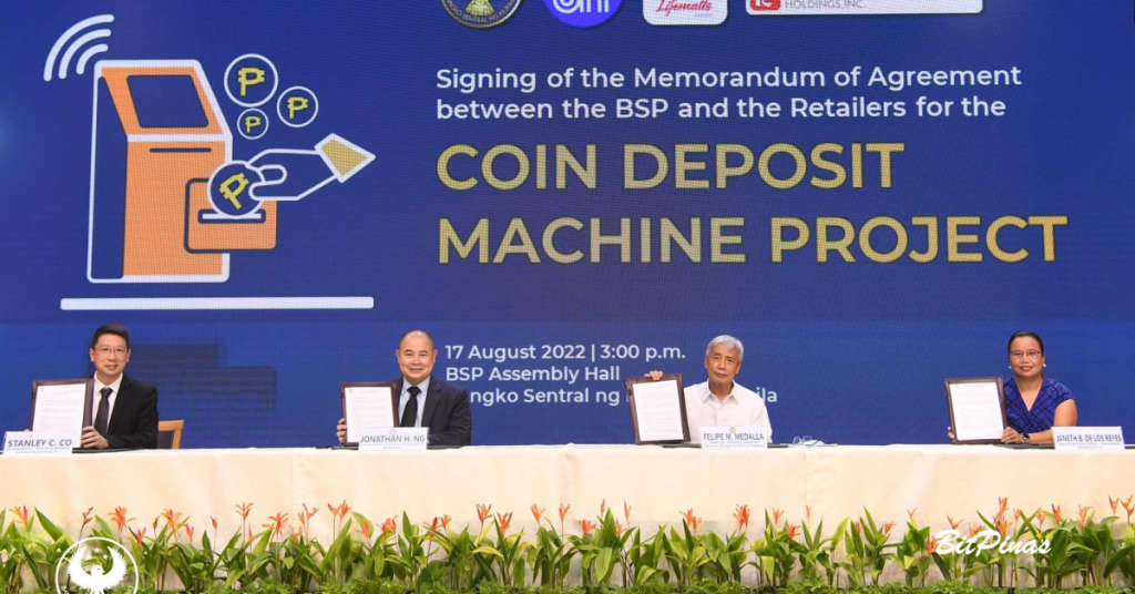 BSP, Partner Retailers Launch Coin Deposit Machine | BitPinas Manila PlatoBlockchain Data Intelligence. Vertical Search. Ai.