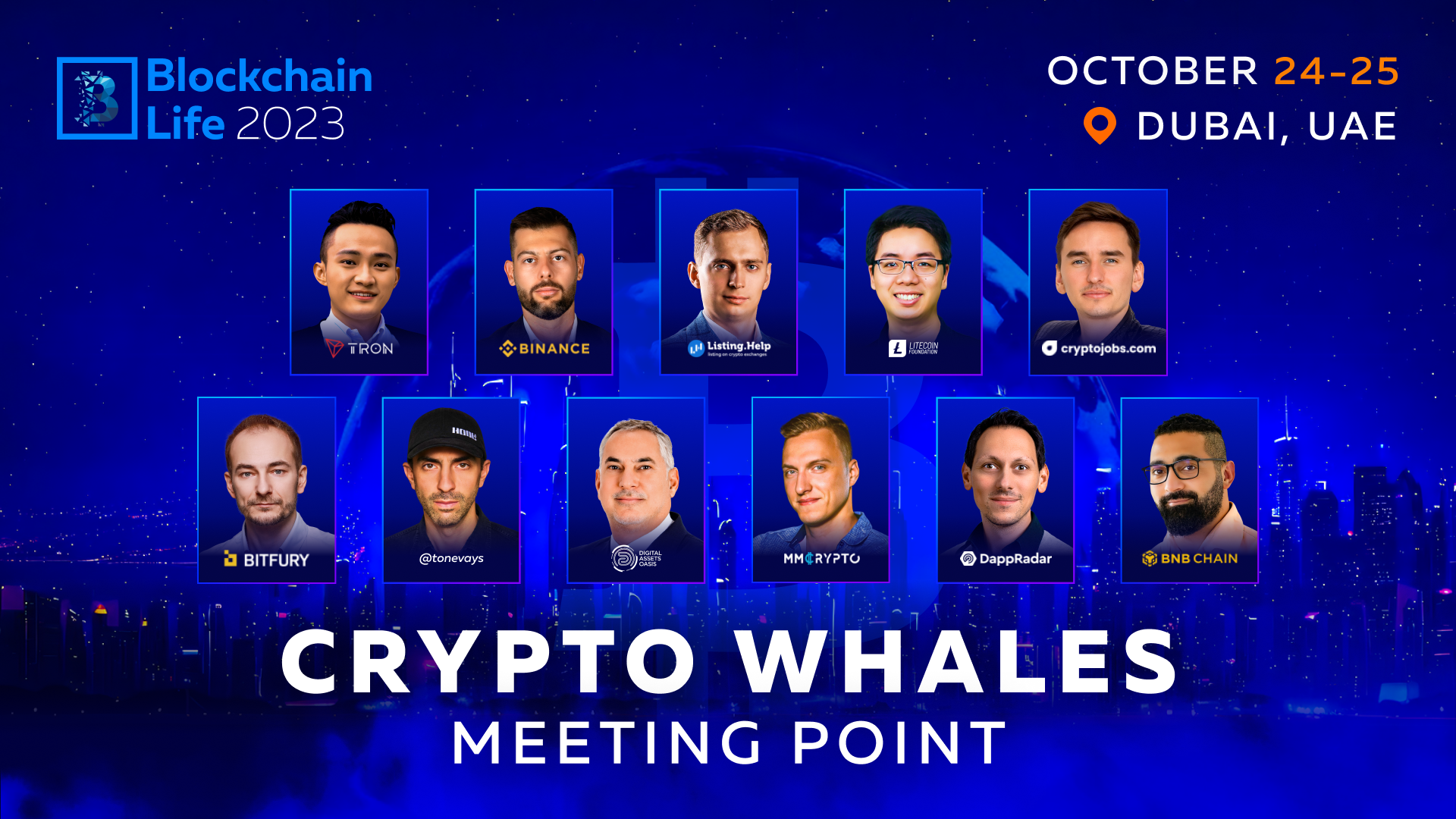 Crypto Whales are to meet at Blockchain Life 2023 in Dubai | Live Bitcoin News MENA PlatoBlockchain Data Intelligence. Vertical Search. Ai.