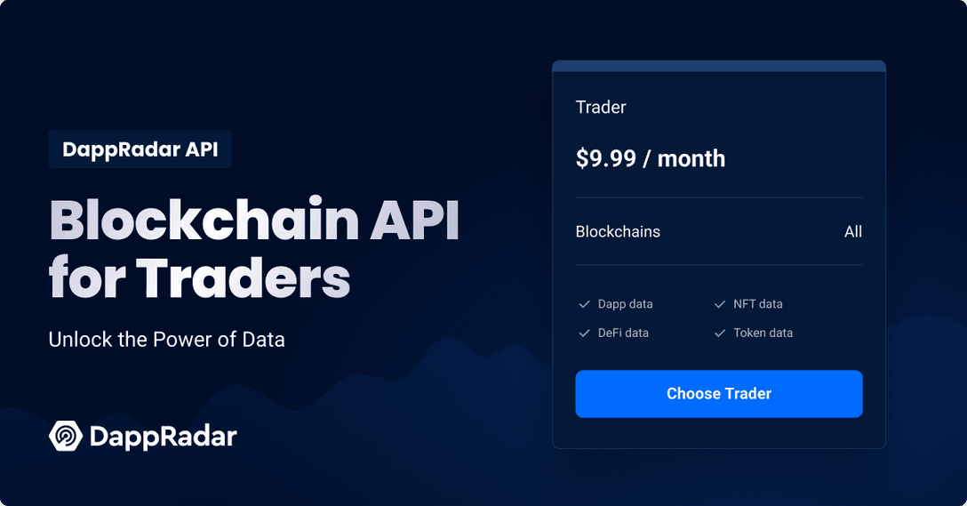 DappRadar により、仮想通貨トレーダーにとってブロックチェーン データ API がよりアクセスしやすくなります