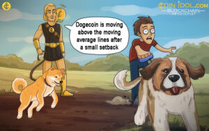 A Dogecoin lendületet kapott, de 0.07 dolláros csúcsra esik