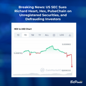 米国SECが投資家を欺いた作成者を告発し、ヘックス価格が急落 | ビットピナス