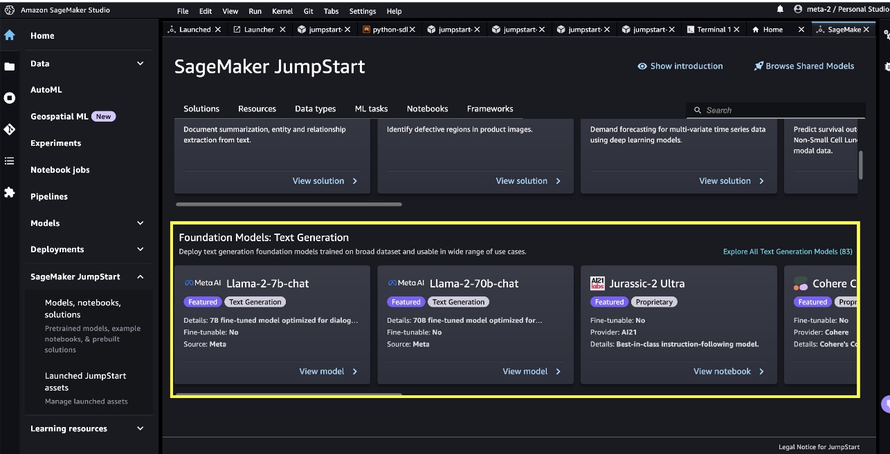 Llama 2 foundation models from Meta are now available in Amazon SageMaker JumpStart | Amazon Web Services Amazon SageMaker JumpStart PlatoBlockchain Data Intelligence. Vertical Search. Ai.