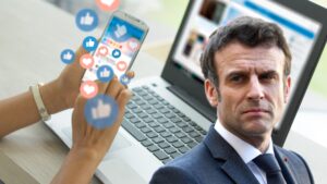 Forargelse, da Macron overvejer et socialt medie, der er afbrudt midt i optøjer