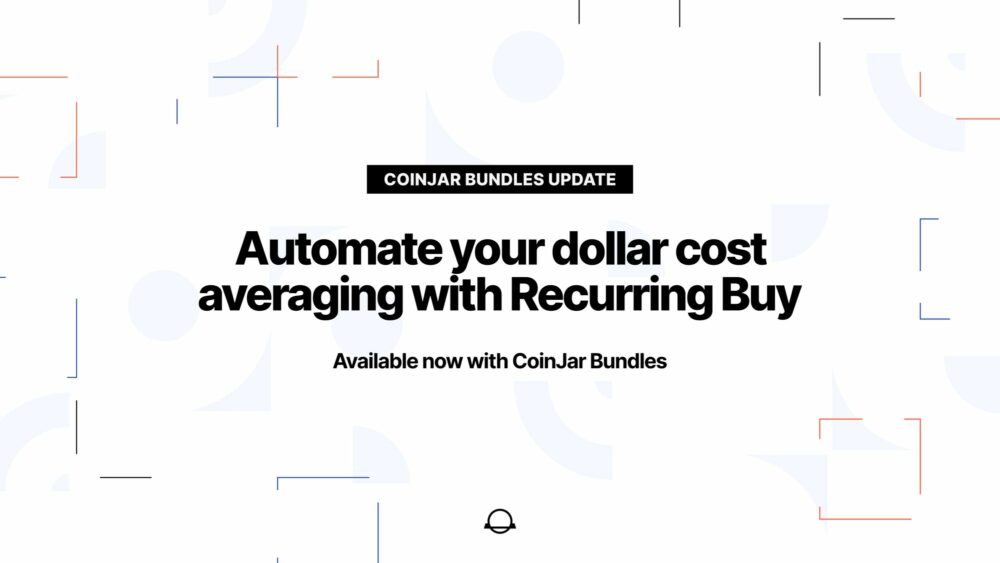 Recurring Buy (Dollar Cost Averaging) è ora disponibile su CoinJar!