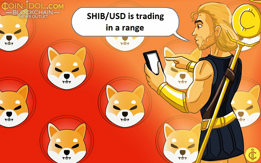 SHIB/USD is trading in a range