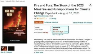 «Книга, написана штучним інтелектом» про лісову пожежу Мауї добре продається на Amazon